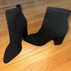 Sock Boots with Block Heel